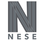Dark gray stylized letters forming the word ENSE with geometric lines and patterns integrated into the design.