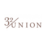 Logo with the text 3²/UNION. The number 3 is squared, and the fraction slash extends downward, passing through the U in UNION. The design uses a clean, serif font on a white background.