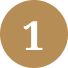A white number 1 centered on a solid gold circular background.