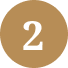 A white number 2 centered inside a solid brown circle on a white background.