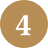 A white number 4 centered inside a solid gold-brown circle on a light gray background.